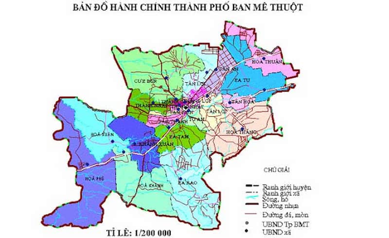 You are currently viewing Bản đồ Buôn Ma Thuột khổ lớn phóng to 2023